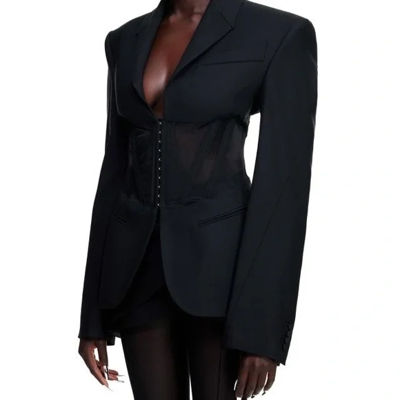 RARE LIMITED MUGLER H&M Corset Style Wool Jacket Blazer